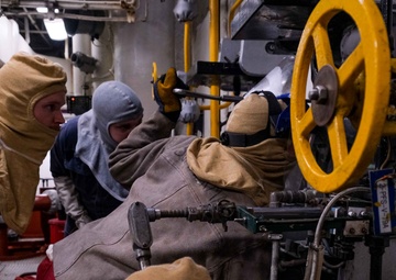 Boxer CO Lights-Off Ship’s Boiler