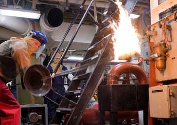 Boxer CO Lights-Off Ship’s Boiler