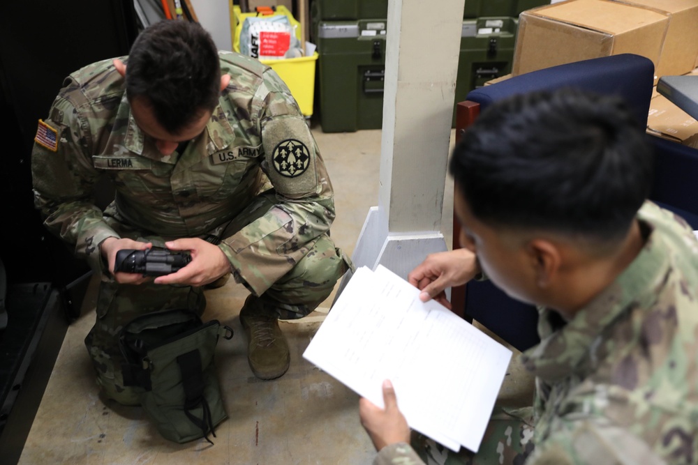 115th RSG Soldiers perform inventory