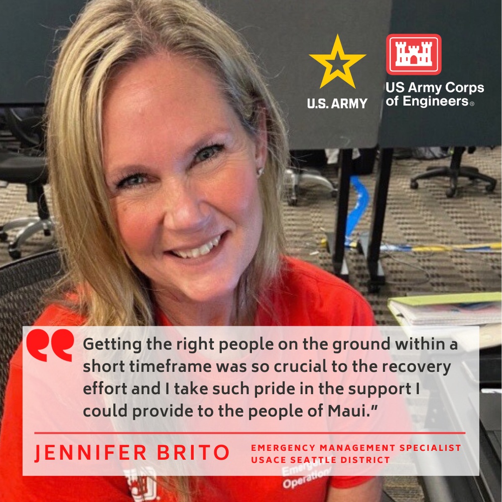 Hawaiʻi Wildfires Response Mission USACE Employee Spotlight – Jennifer Brito