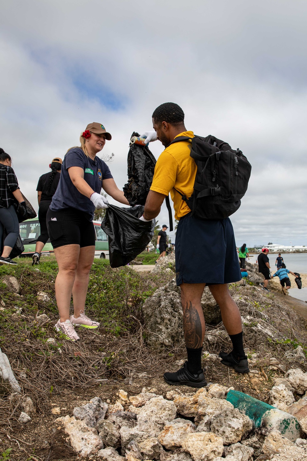 Pacific Partnership 2023: Sailors Volunteer at a Beach Cleanup Event in Tonga