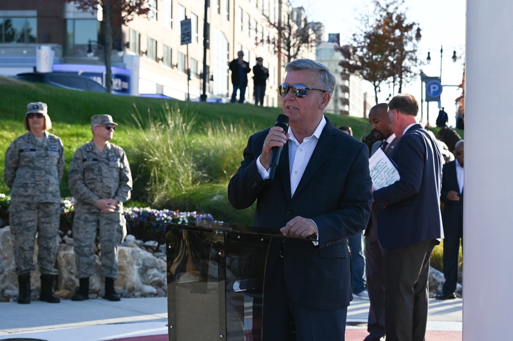 Dedication of Salute to Capital Guardians statue at National Harbor, MD