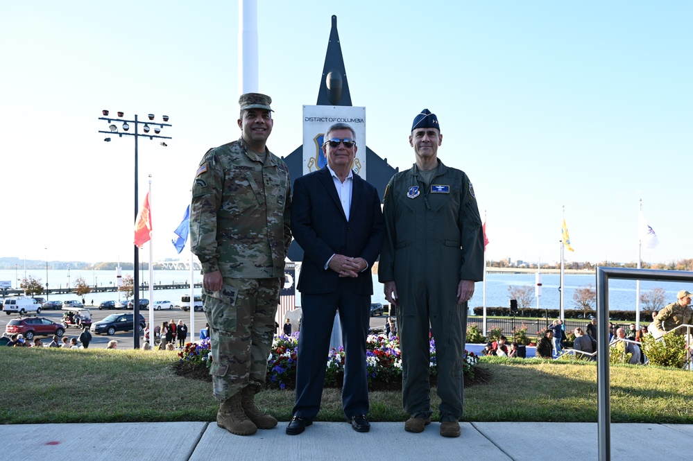 Dedication of Salute to Capital Guardians statue at National Harbor, MD