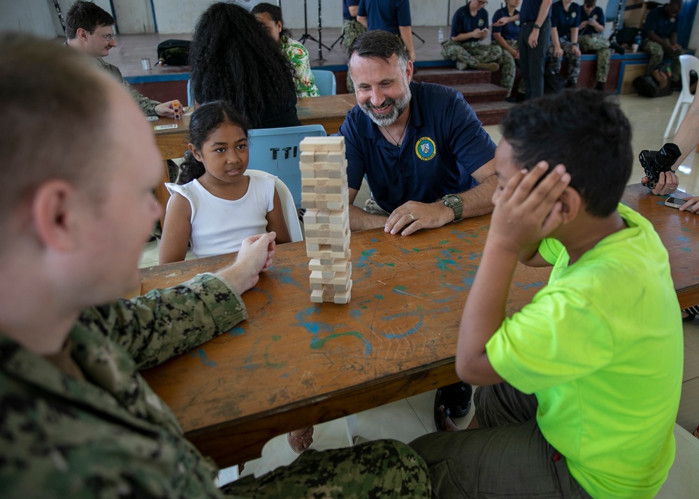 Pacific Partnership 2023: PP23 Engages with Local Children at STEM and Concert Event.