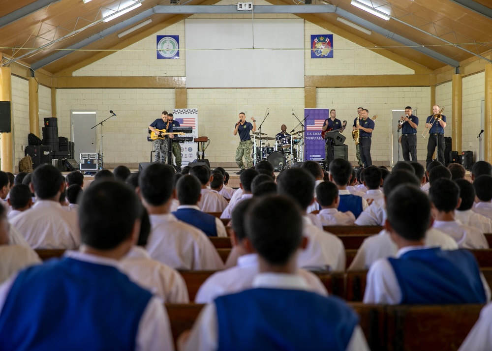 Pacific Partnership 2023: PP23 Rock Band Performs at Tupou College