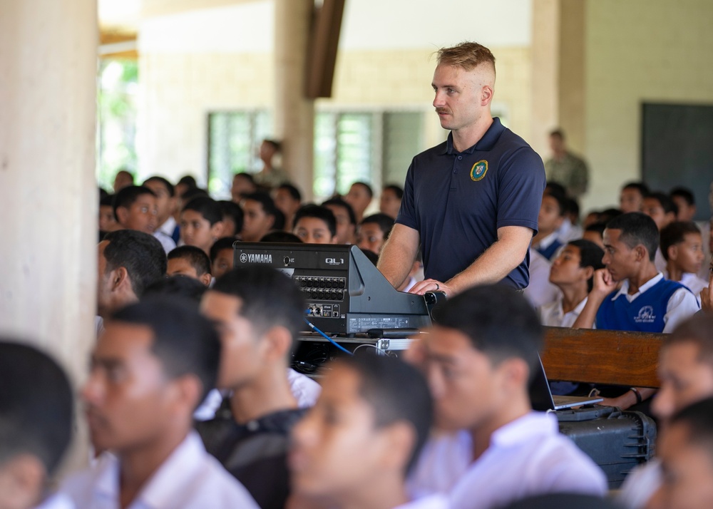 Pacific Partnership 2023: PP23 Rock Band Performs at Tupou College