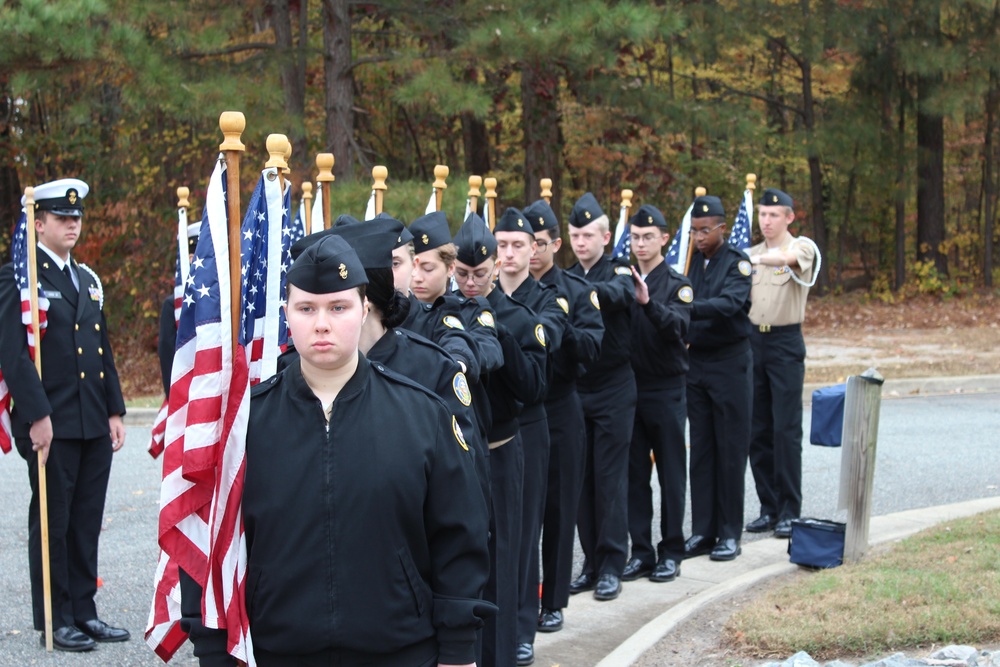 Tabb High School NJROTC cadets participate in Veterans Day Event in Poquoson, Virginia