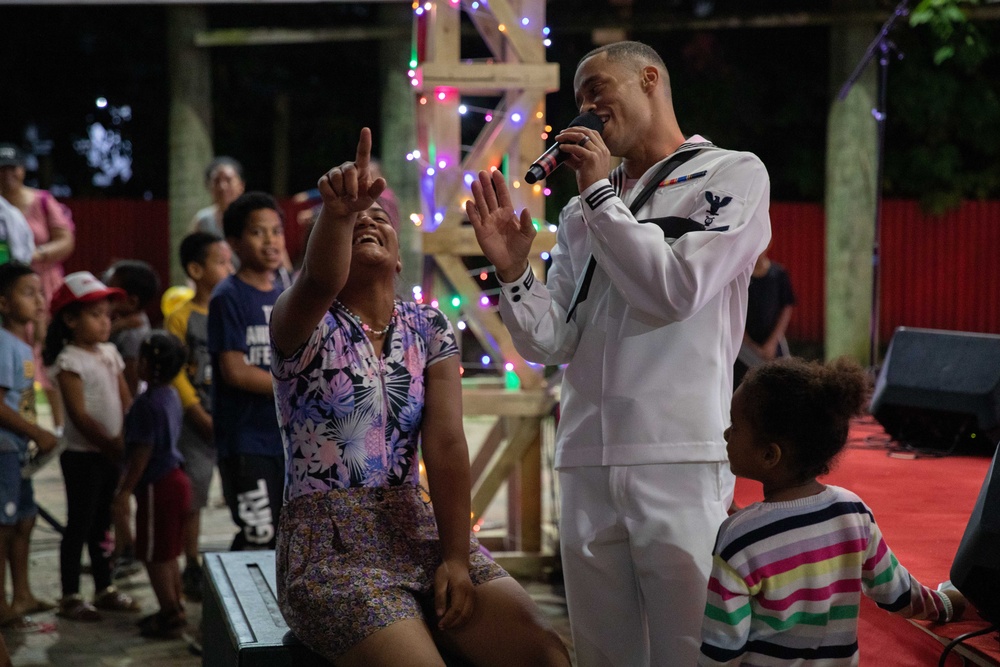 Pacific Partnership 2023 Band performs at Digicel Square in Tonga