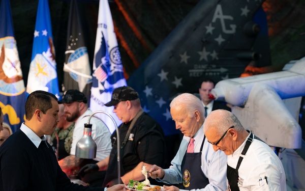 President Biden, First Lady Host 'Friendsgiving' at Naval Station Norfolk