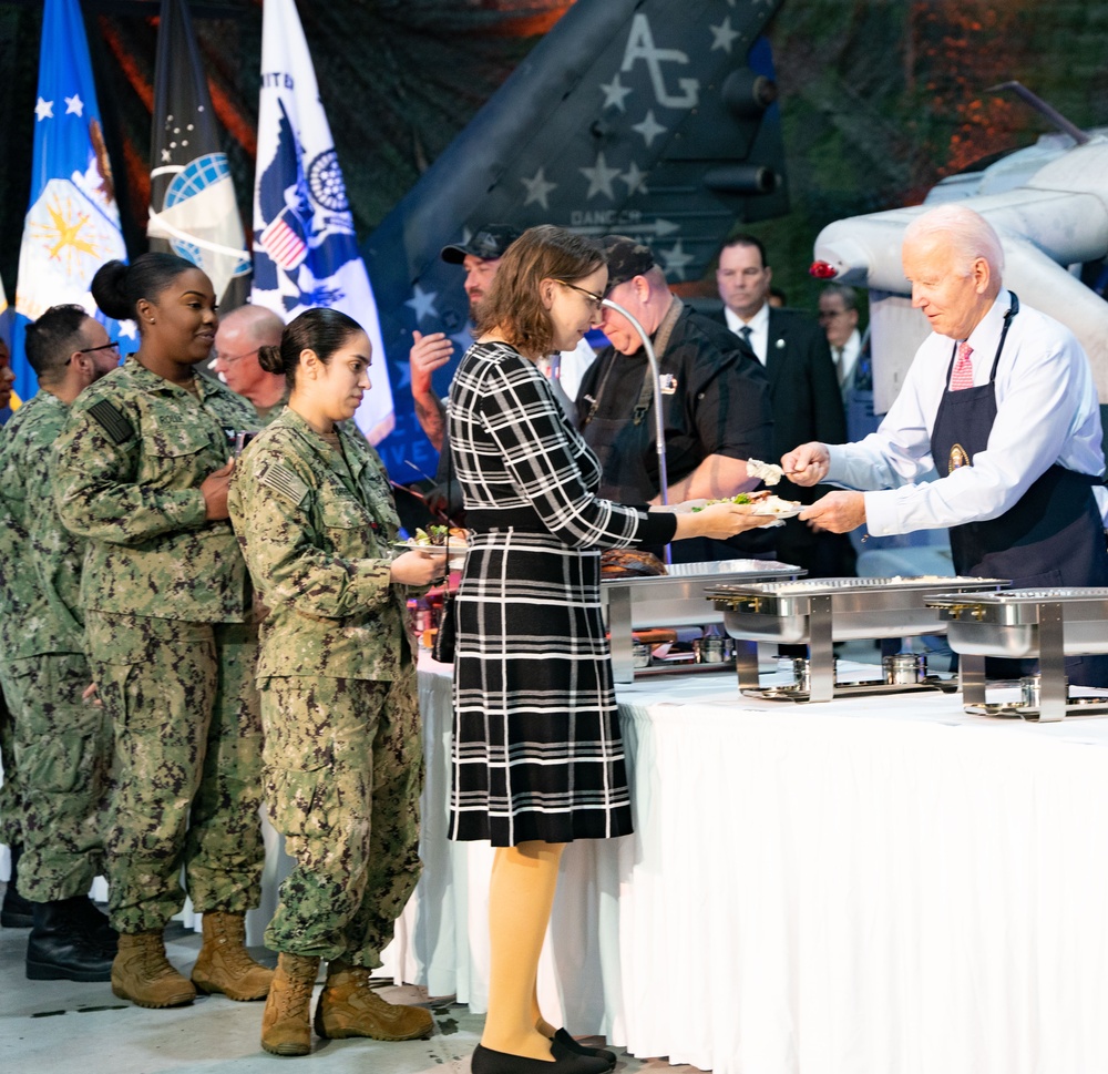 President Biden, First Lady Host 'Friendsgiving' at Naval Station Norfolk