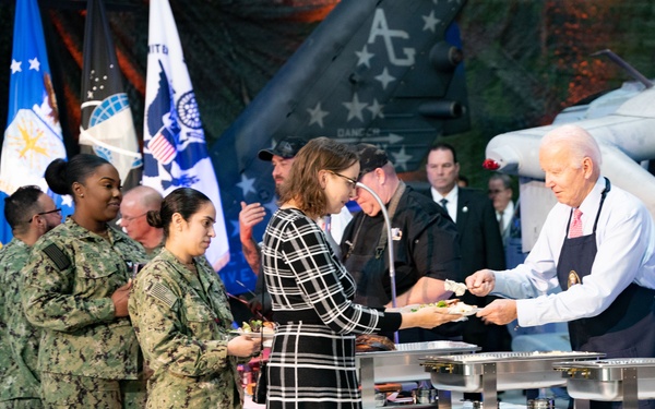 President Biden, First Lady Host 'Friendsgiving' at Naval Station Norfolk