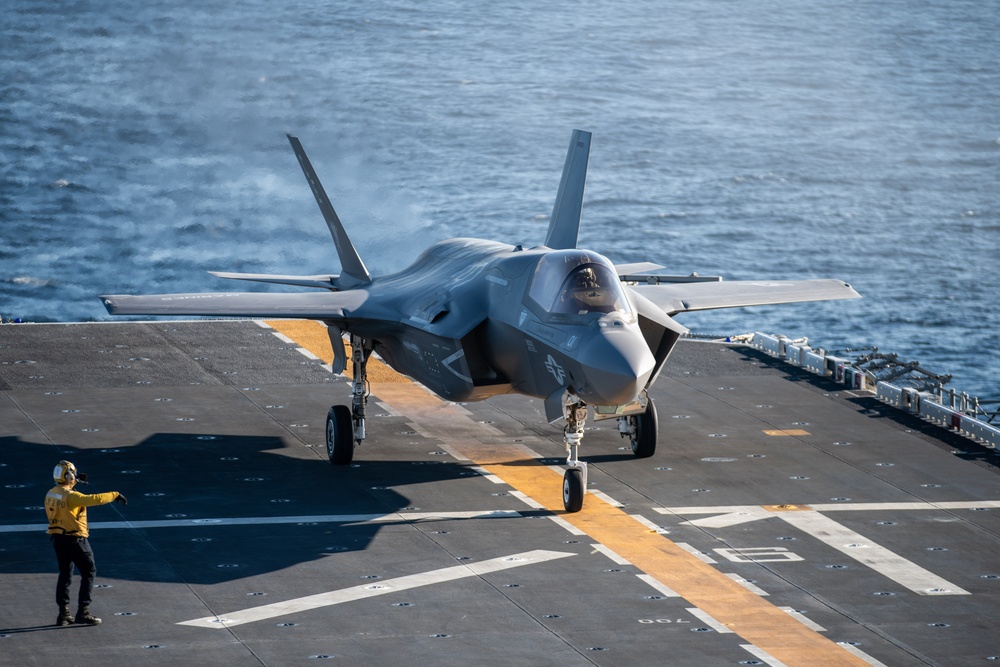 VMFA-225 Lands Aboard USS Boxer during Integrated Training