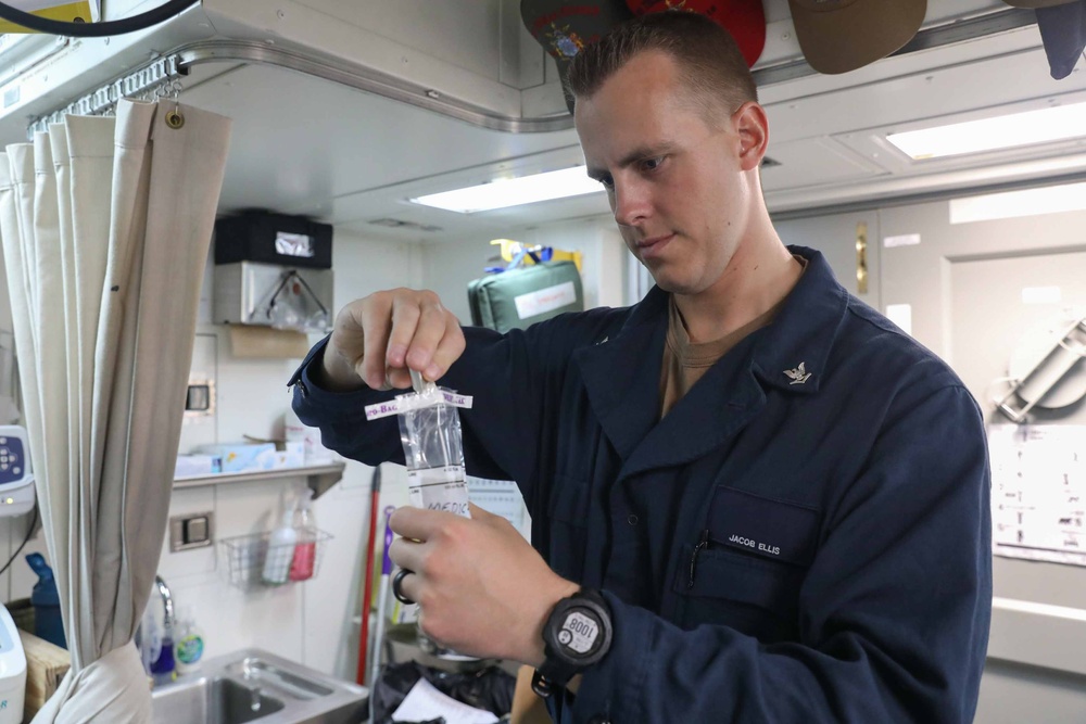 USS Thomas Hudner Conducts Daily Operations