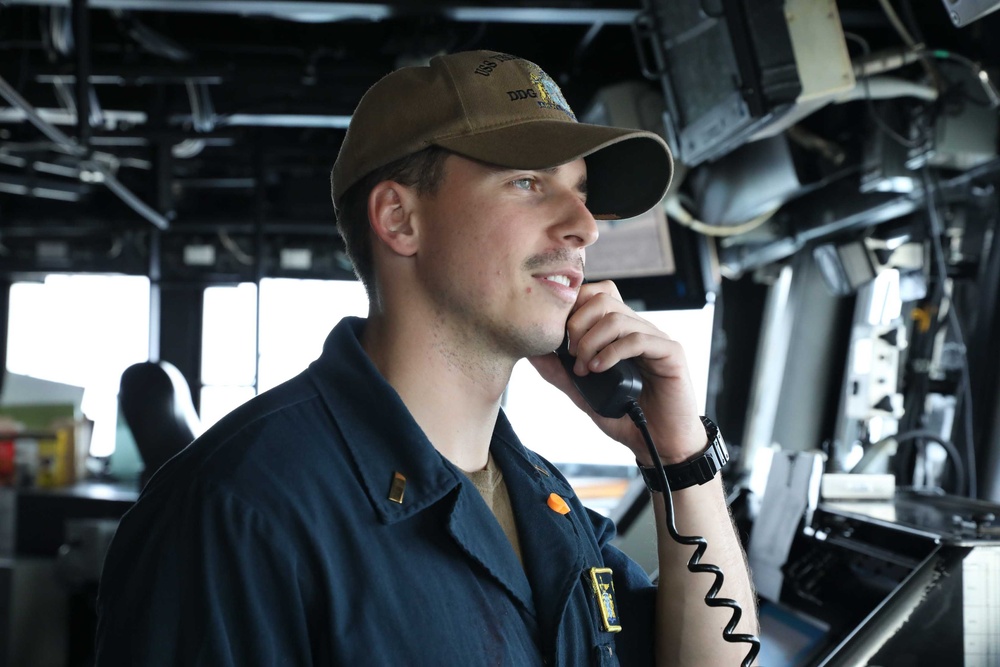 USS Thomas Hudner Conducts Navigation Operations