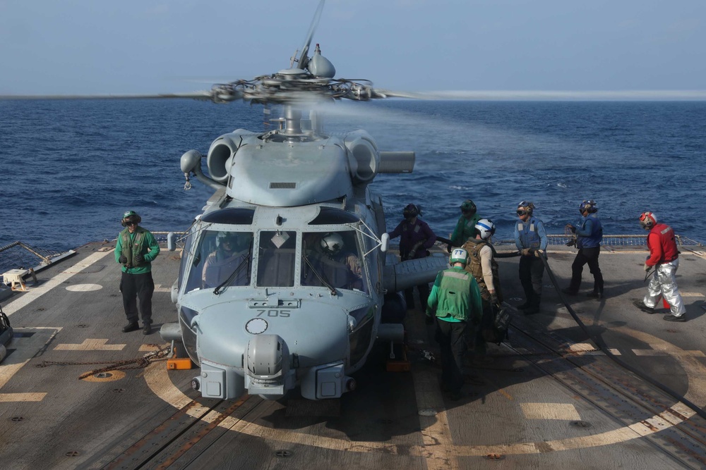 USS Thomas Hudner Conducts Flight Operations