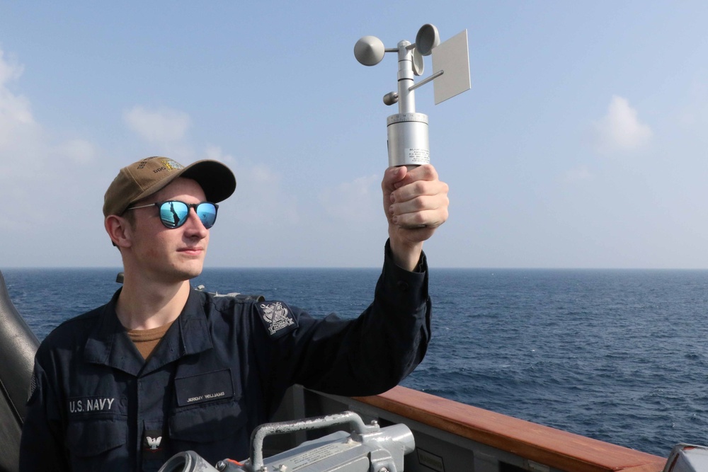 USS Thomas Hudner Conducts Watchstanding Duties