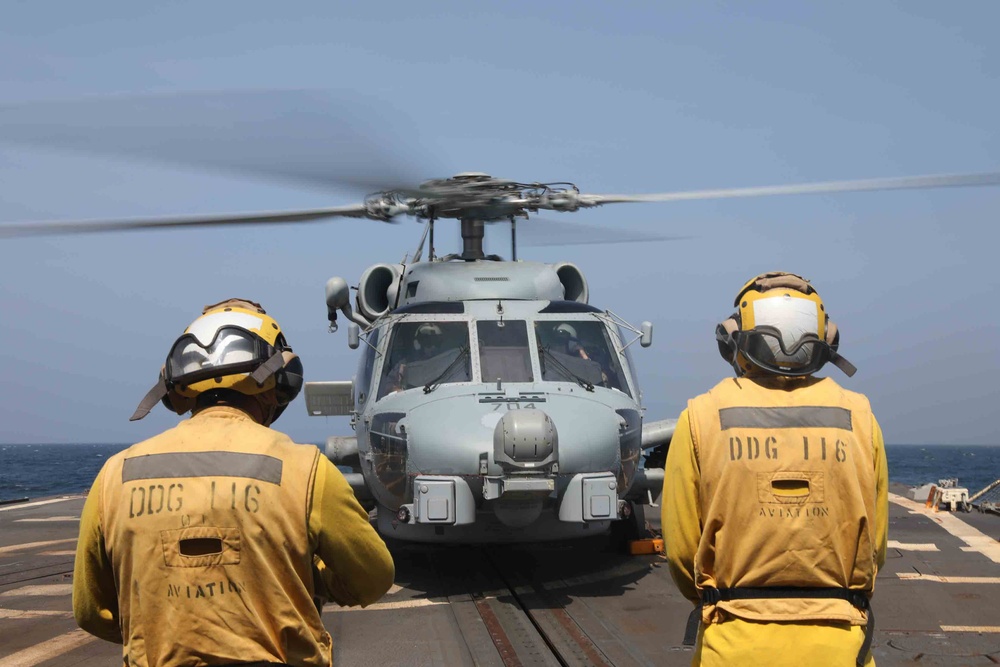 USS Thomas Hudner Conducts Flight Operations