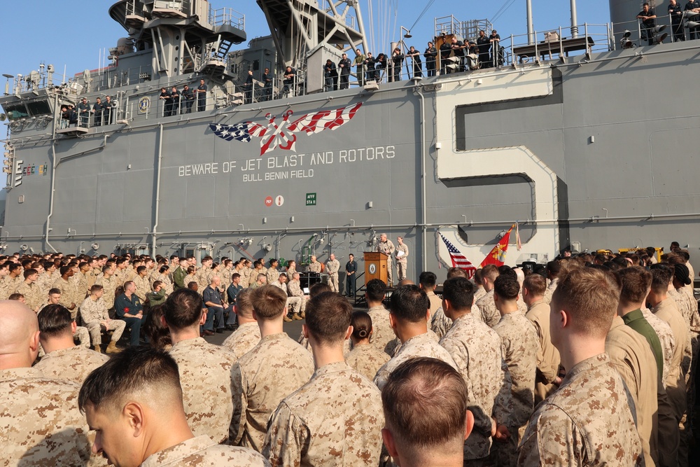 USS Bataan &amp; MEU(SOC) Celebrate 248th U.S. Marine Corps birthday