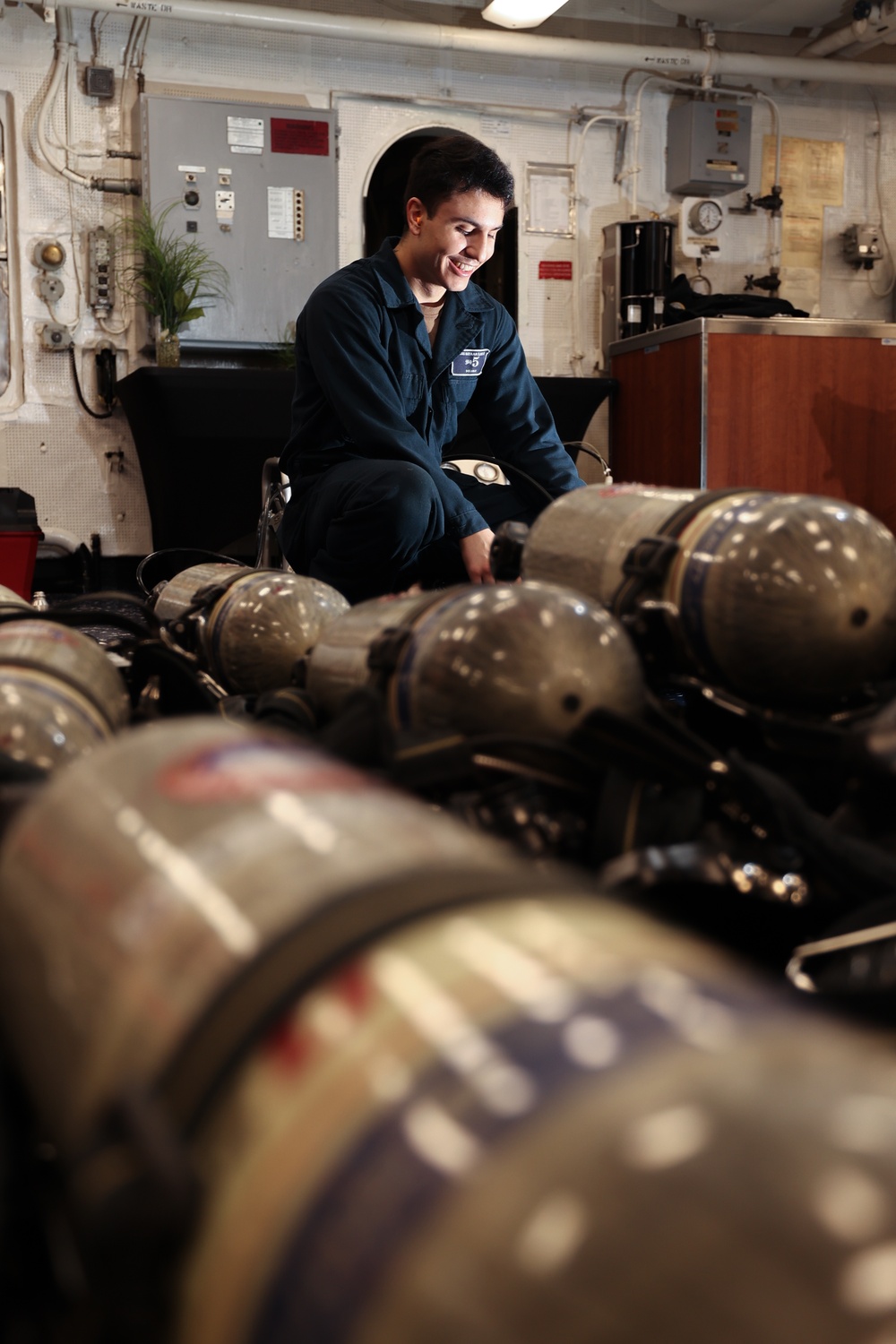 USS Bataan Sailors Perform DC Maintenance