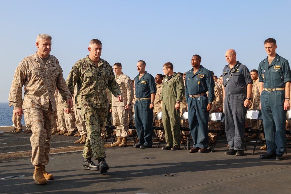 USS Bataan &amp; MEU(SOC) Celebrate 248th U.S. Marine Corps birthday