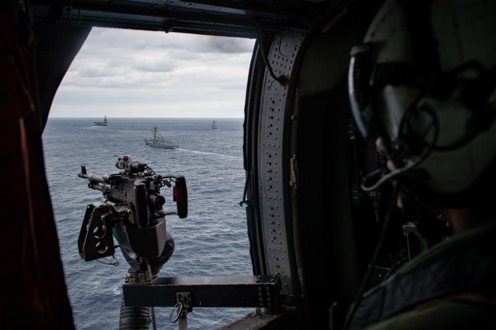 JMSDF Sails With USS Carl Vinson