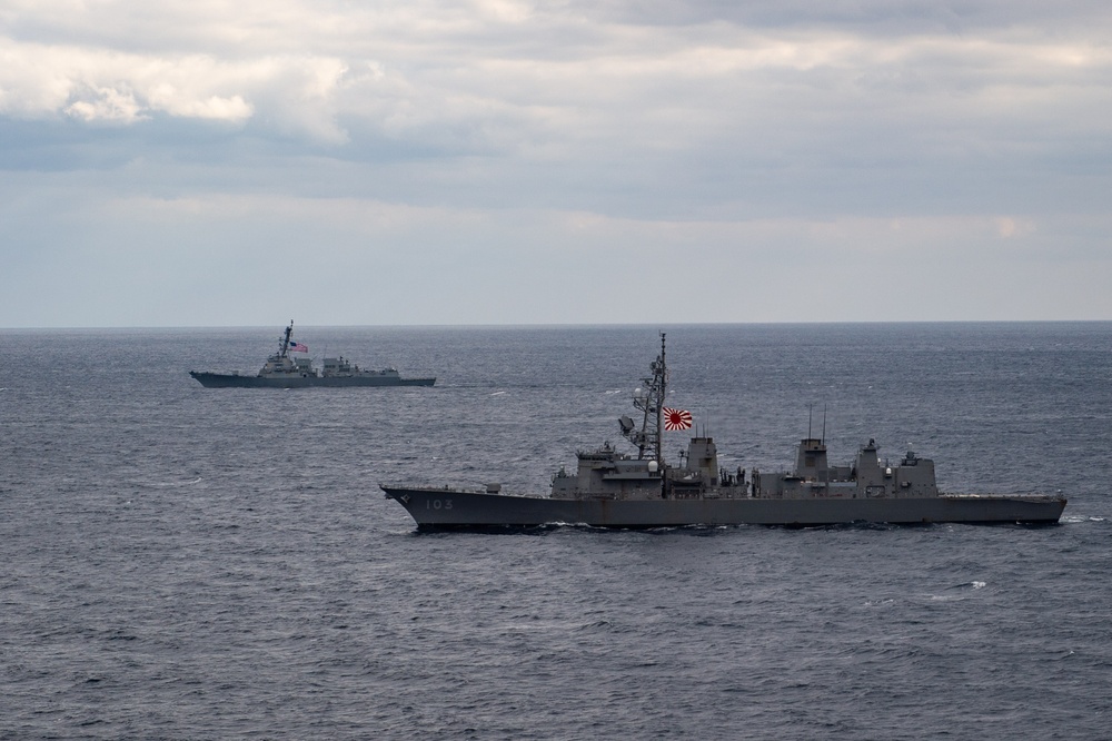 JMSDF Sails With USS Carl Vinson