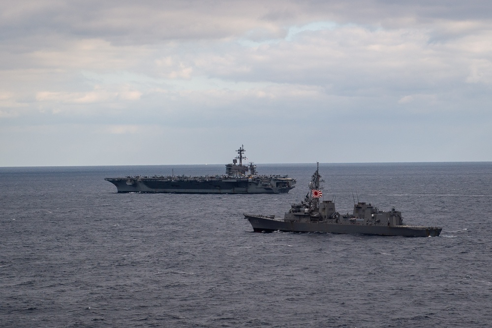 JMSDF Sails With USS Carl Vinson