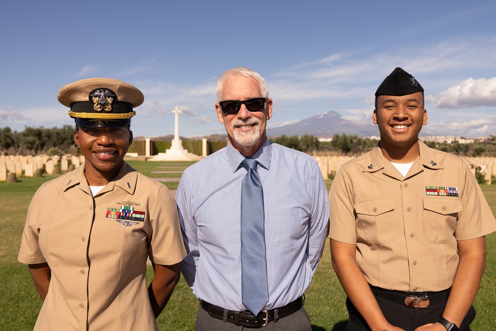 U.S. Navy and Italian Military at Memorial Ceremony