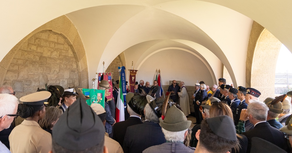 U.S. Navy and Italian Military at Memorial Ceremony