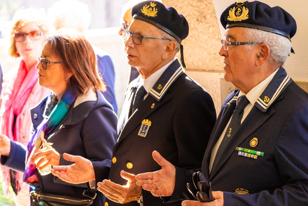 U.S. Navy and Italian Military at Memorial Ceremony