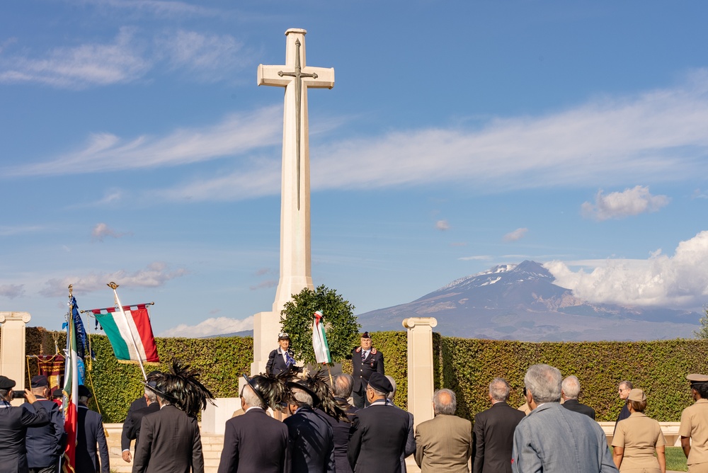 U.S. Navy and Italian Military at Memorial Ceremony