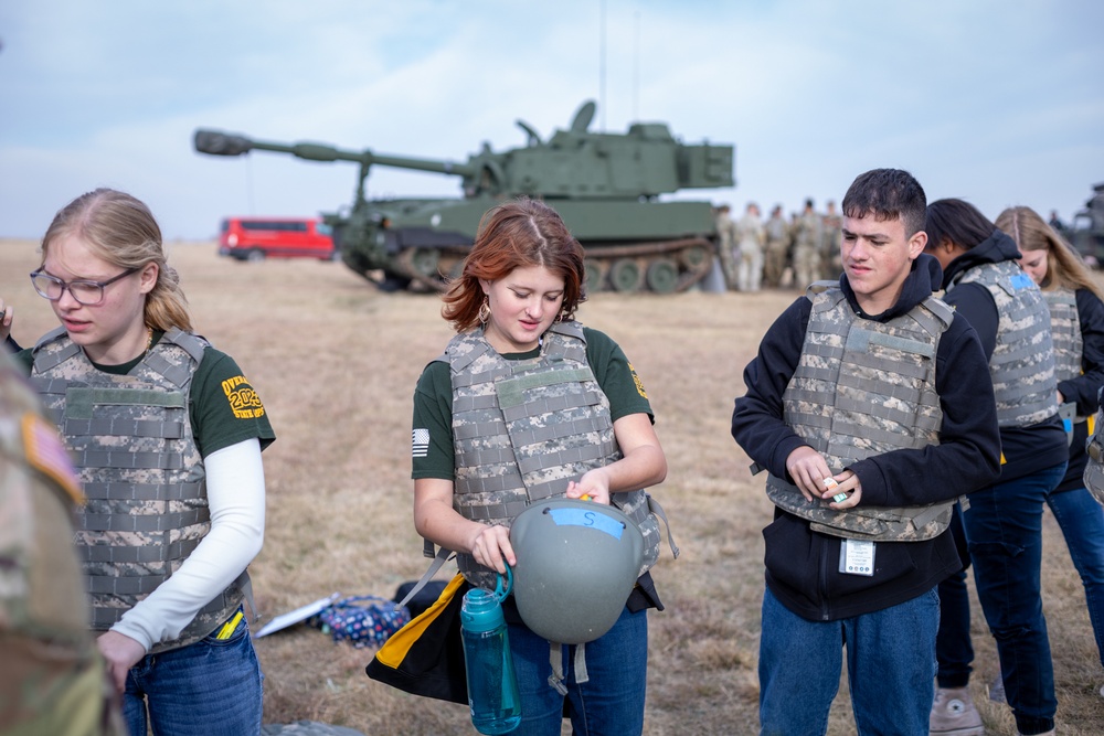 MacArthur Senior High School JROTC cadets visit Fort Sill for hands-on Army experience