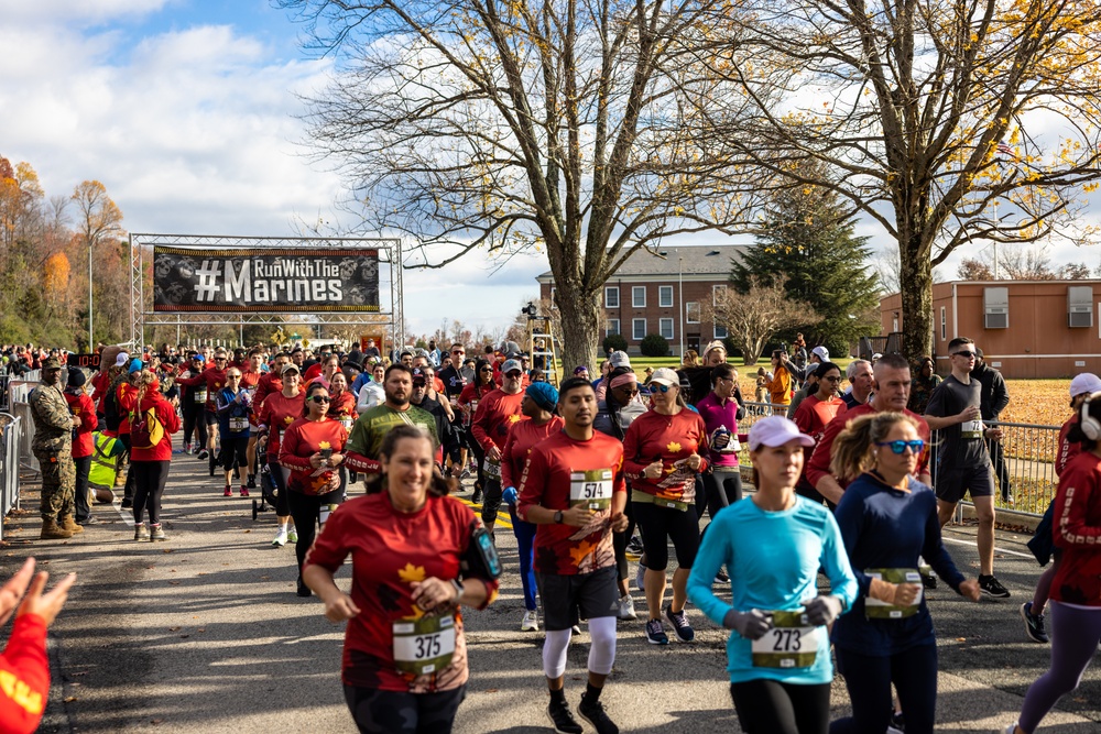 Marine Corps Base Quantico hosts the 2023 Marine Corps Marathon Turkey Trot