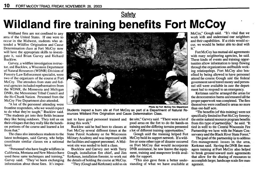 This Month in Fort McCoy History — November