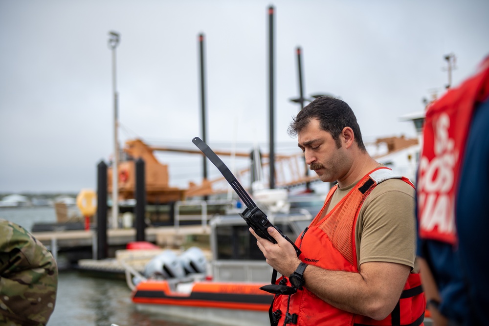 Air Force, Coast Guard partner for rescue exercise