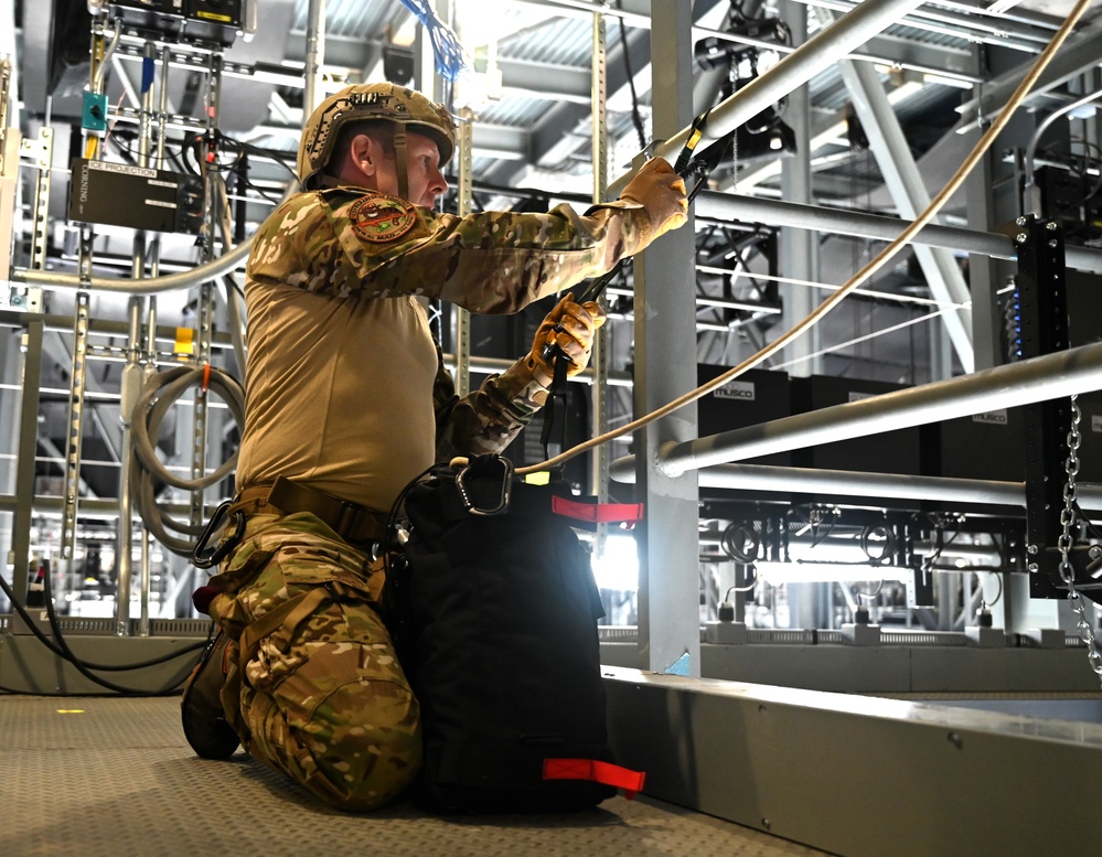 106th Rescue Wing Airmen Rappel at Islanders Game for Veterans Day Tribute