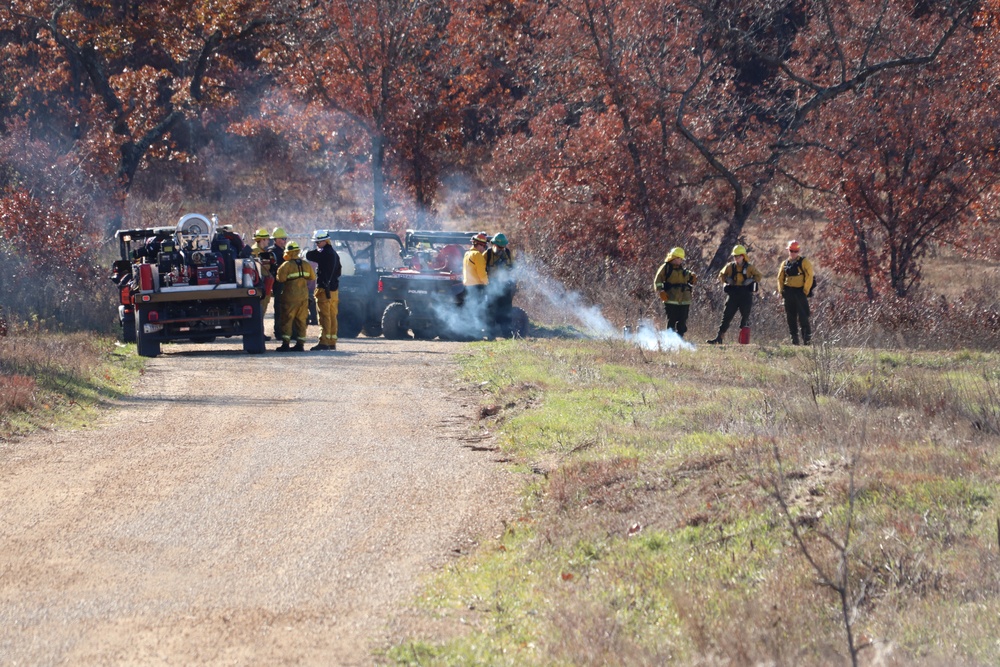 Fort McCoy prescribed burn team manages mid-November prescribed burn at installation