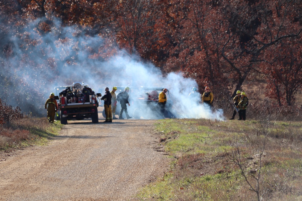 Fort McCoy prescribed burn team manages mid-November prescribed burn at installation