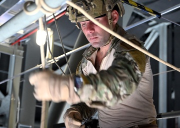 106th Rescue Wing Airmen Rappel at Islanders Game for Veterans Day Tribute