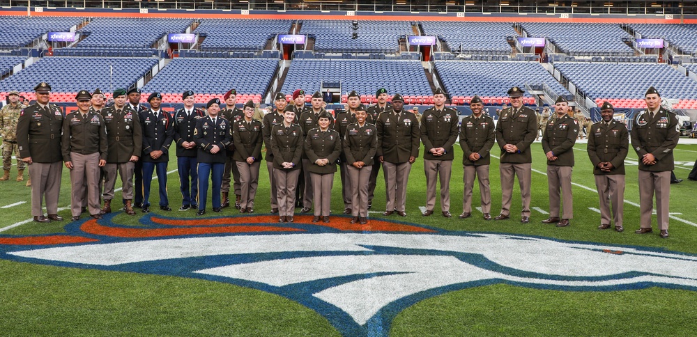 4th Infantry Division Participates in the Denver Broncos' Salute to Service 2023