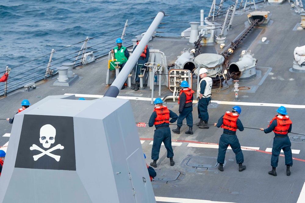 USS Kidd (DDG 100) Performs RAS With USNS Yukon