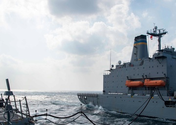 USS Kidd (DDG 100) Performs RAS With USNS Yukon