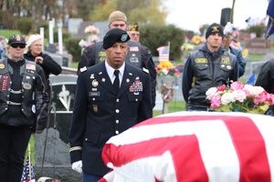 Father Michael Klos provides special words for Korean War KIA Pfc. Charles Dickman in Cashton, Wis., Service, Part I