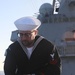 Sailors aboard the USS Rafael Peralta (DDG 115) conduct a Sea and Anchor detail in Donghae, South Korea