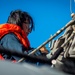 USS Hopper (DDG 70) Sailors Perform Maintenance in the Pacific Ocean