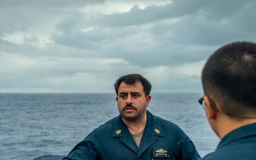 USS Hopper (DDG 70) Sailors Conduct Training in the Pacific Ocean