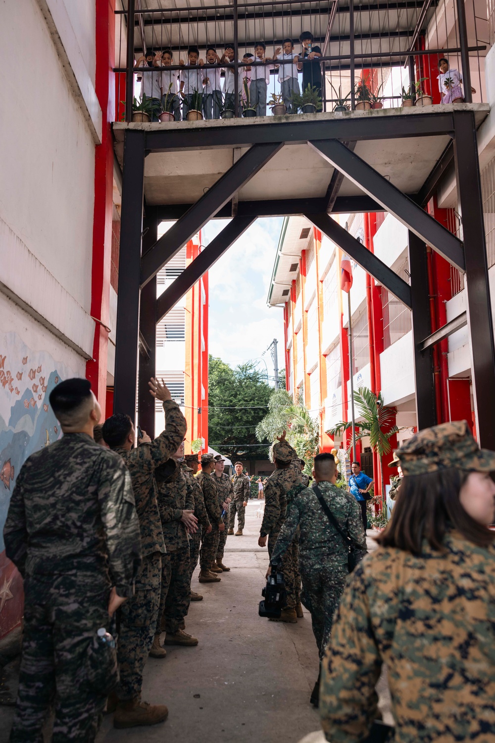 MRF-SEA, PMC, ROKMC, JGSDF, visit local school children