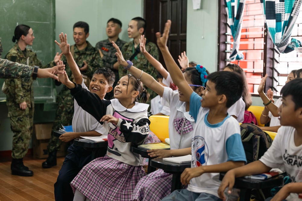 MRF-SEA, PMC, ROKMC, JGSDF, visit local school children