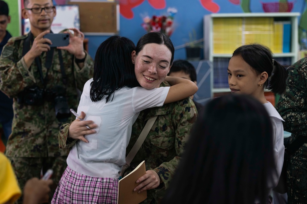 MRF-SEA, PMC, ROKMC, JGSDF, visit local school children