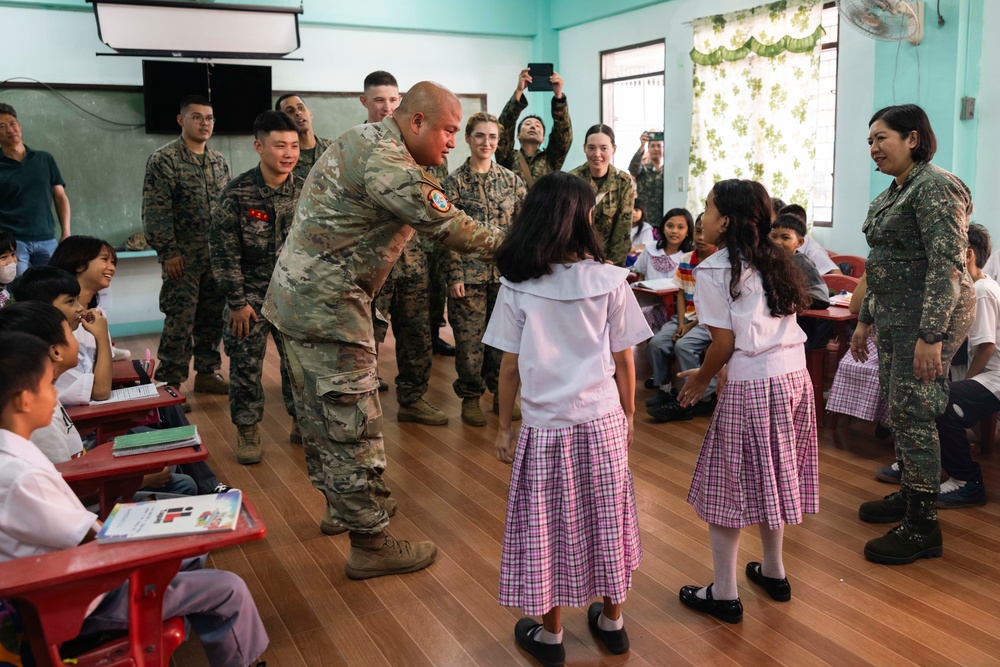 MRF-SEA, PMC, ROKMC, JGSDF, visit local school children